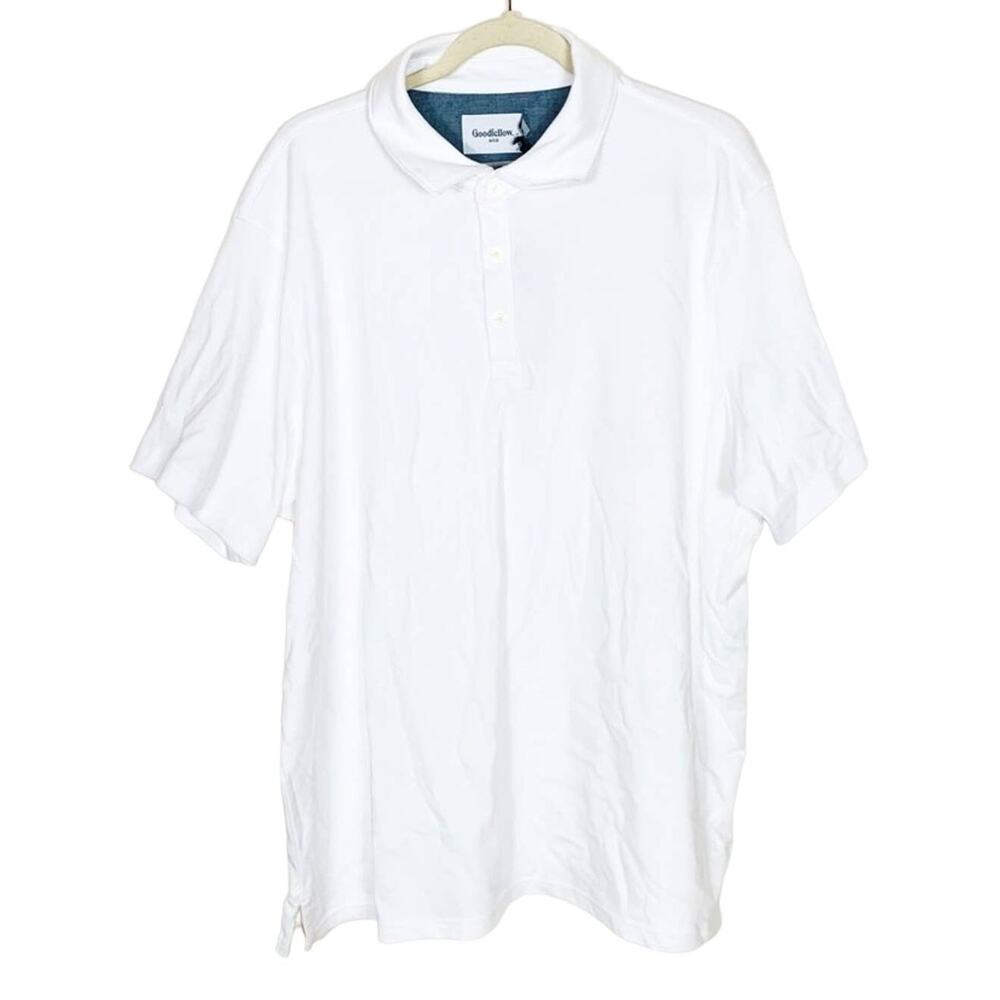 Goodfellow Cotton Polo‎ Short Sleeve Tee White Size XXL